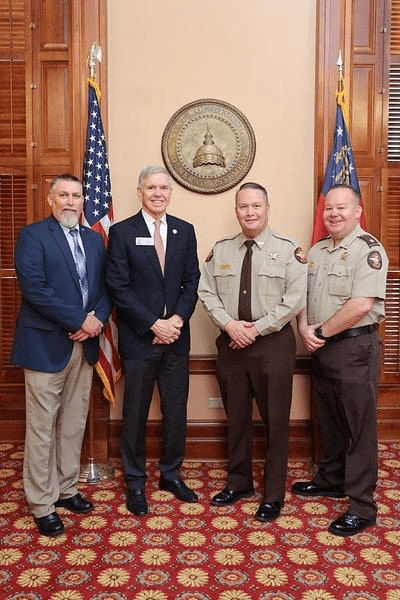 Representative Bruce Williamson with local county officials